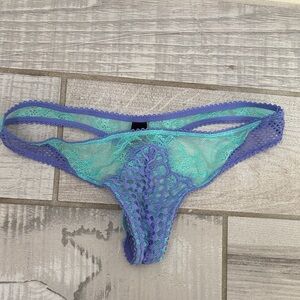 Lace Thong in Purple and Teal perfect condition